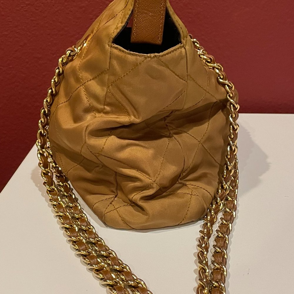 Prada Vintage Cloth Handbag; Brown - Picture 8 of 13
